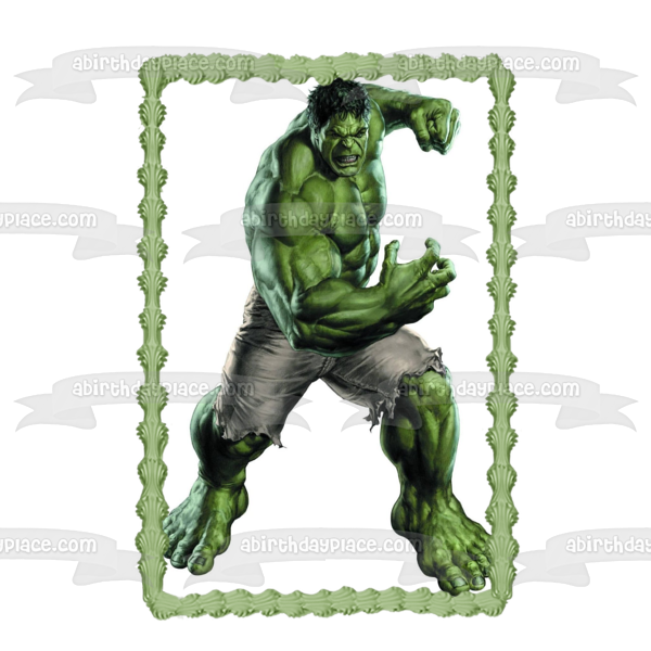 The Incredible Hulk Transforming Edible Cake Topper Image ABPID05463