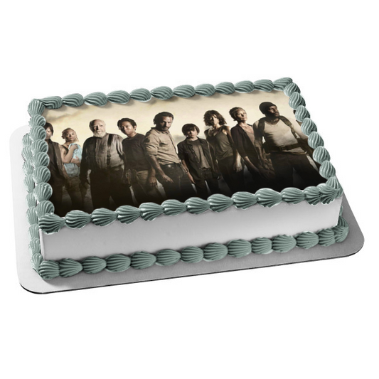 The Walking Dead Rick Morgan Daryl Maggie Carol and Hershel Edible Cake Topper Image ABPID05469