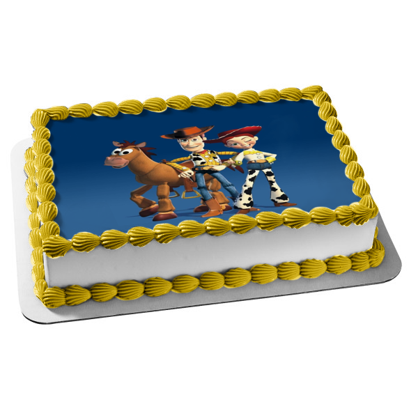 Toy Story 2 Disney Woody Bullseye Jessie Edible Cake Topper Image ABPID05470