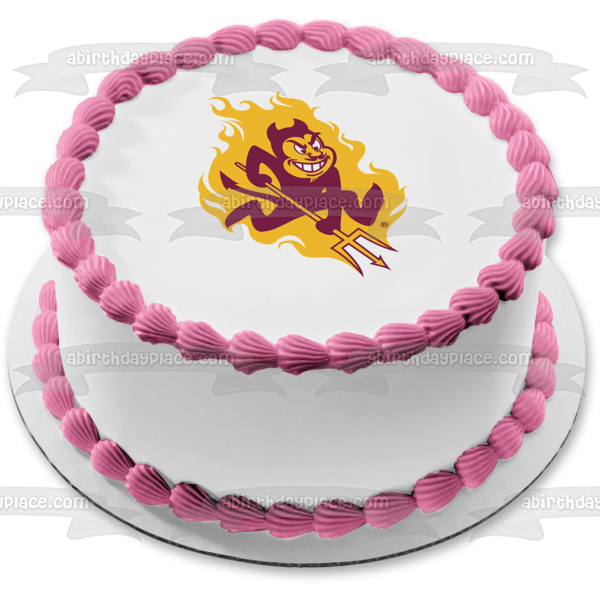 Arizona State Sun Devils Logo Edible Cake Topper Image ABPID05539