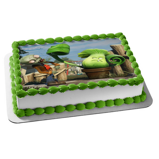 Plants Vs Zombie Bonk Choy Zombie Edible Cake Topper Image ABPID05561