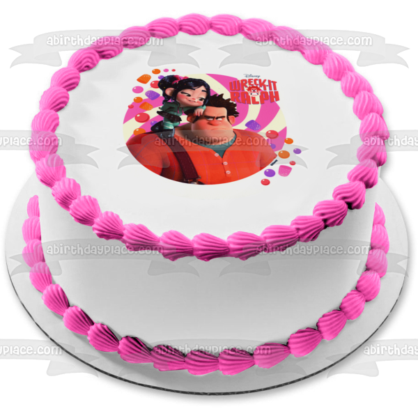 Wreck-It Ralph Vanellope and Gum Drops Edible Cake Topper Image ABPID05586