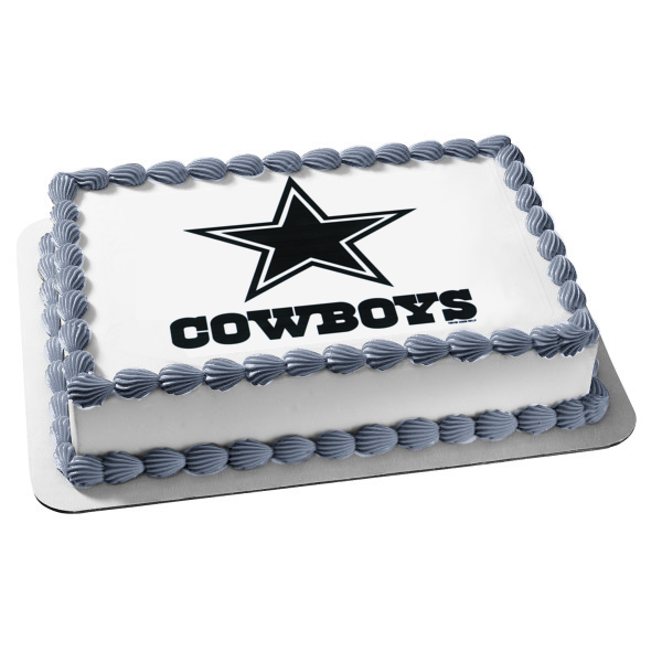 Dallas Cowboys Logo Football NFL Star Edible Cake Topper Image ABPID05623