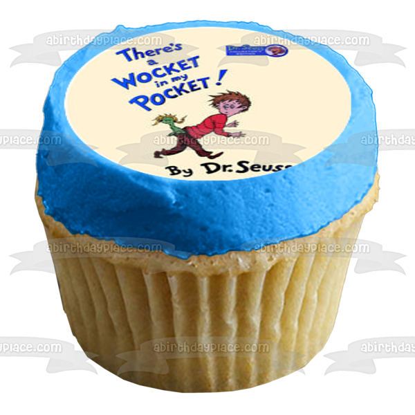 Dr. Seuss Books Cupcake Toppers Green Eggs and Ham Hop on Pop There's a Wocket In My Pocket Edible Cupcake Topper Images ABPID00056