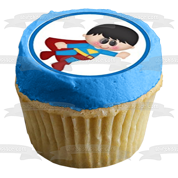 Superman Supergirl Wonder Woman Batman Robin Pow Edible Cupcake Topper Images ABPID00074