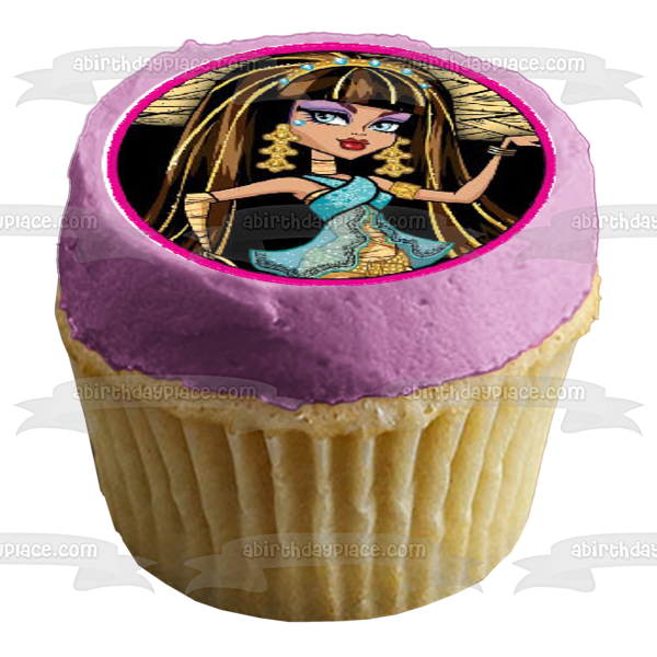 Monster High Frankie Stein Draculaura Clawdeen Wolf Cleo De Nile Lagoona Blue Edible Cupcake Topper Images ABPID00159