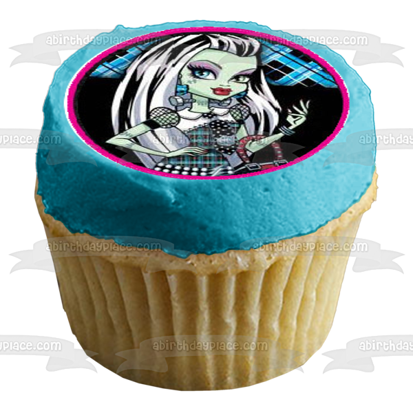 Monster High Frankie Stein Draculaura Clawdeen Wolf Cleo De Nile Lagoona Blue Edible Cupcake Topper Images ABPID00159