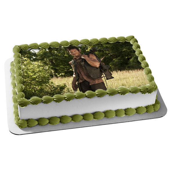 The Walking Dead Darryl Gun Trees Edible Cake Topper Image ABPID05665