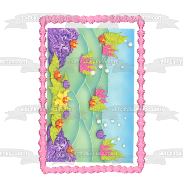 The Little Mermaid Background Edible Cake Topper Image ABPID05685
