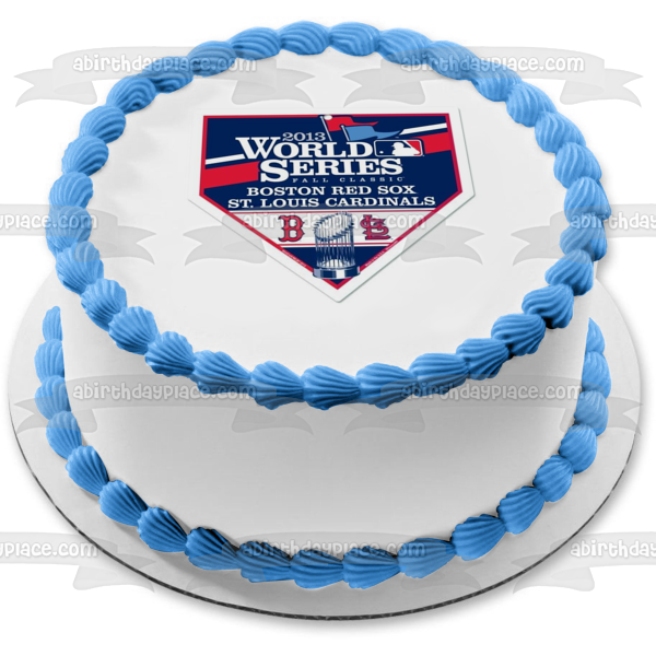 World Series 2013 Boston Red Sox St. Louis Cardinals Logo MLB Edible Cake Topper Image ABPID05732