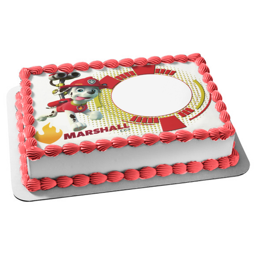 Paw Patrol Marshall Edible Cake Topper Image Frame ABPID05771