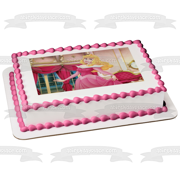 Aurora Sleeping Beauty Edible Cake Topper Image ABPID05772