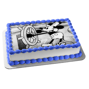 Mickey Mouse Steamboat Willie Edible Cake Topper Image ABPID05779