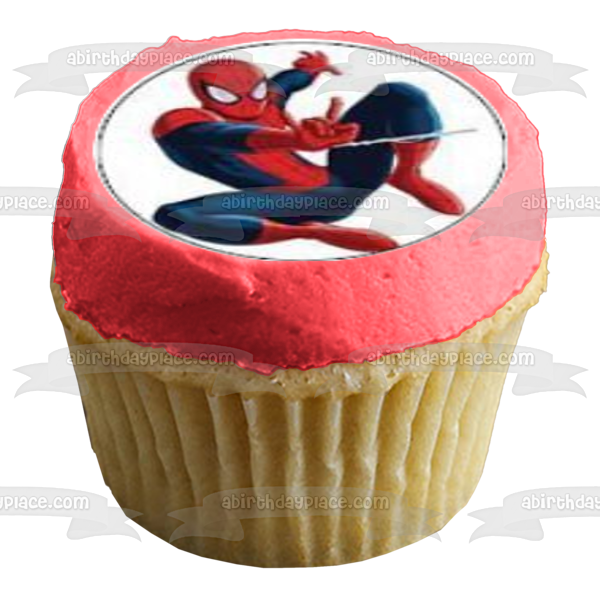 Spider-Man Marvel Superhero Spidey Assorted Poses Edible Cupcake Topper Images ABPID03179