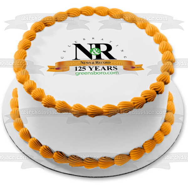 N&R News and Record Celebrate 125 Years Edible Cake Topper Image ABPID05795