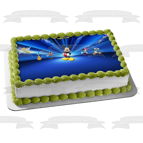 Mickey Mouse It's a Magical World Minnie Mouse Donald Duck and Pluto Edible Cake Topper Image ABPID05809