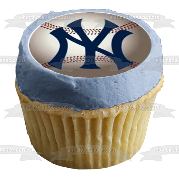 New York Yankees Logo Baseball American League Edible Cupcake Topper I