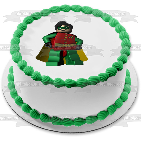LEGO  Robin and His Cape Edible Cake Topper Image ABPID05837