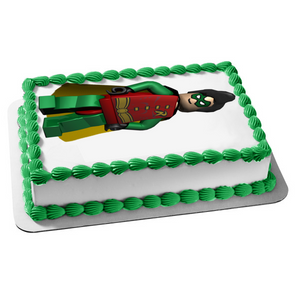 LEGO DC Comics Robin Cape Edible Cake Topper Image ABPID05837