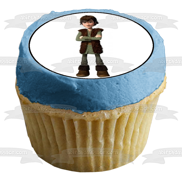 How to Train Your Dragon Fishlegs Hiccup and Astrid Edible Cupcake Topper Images ABPID03418