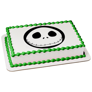 Disney the Night Before Christmas Jack Skellington Face Edible Cake Topper Image ABPID05869