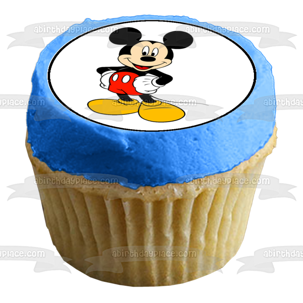 Mickey Mouse Minnie Mouse and a Cowboy Truck Edible Cupcake Topper Images ABPID03445