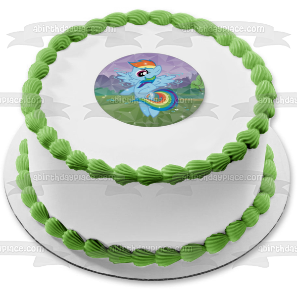 My Little Pony Equestria Girls Rainbow Dash Edible Cake Topper Image ABPID05887