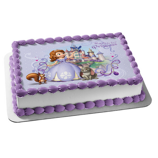 Sofia the First Princess Castle Disney Whatnaught Clover Edible Cake Topper Image ABPID05898