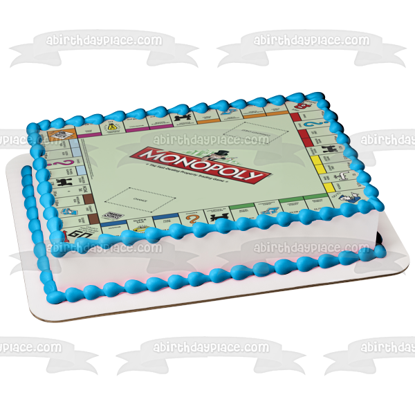 Monopoly Board Game Edible Cake Topper Image ABPID05921
