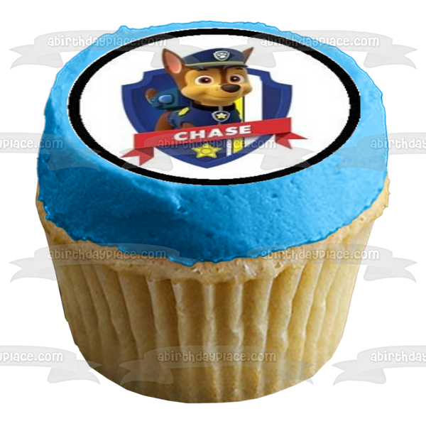Paw Patrol Logo Chase Everest Tracker Skye Zuma Marshall Rocky Ryder and Rubble Edible Cupcake Topper Images ABPID03724