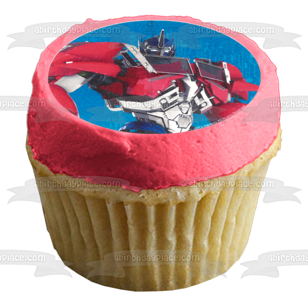 Transformers Bumblebee and Optimus Prime Edible Cupcake Topper Images ABPID03795