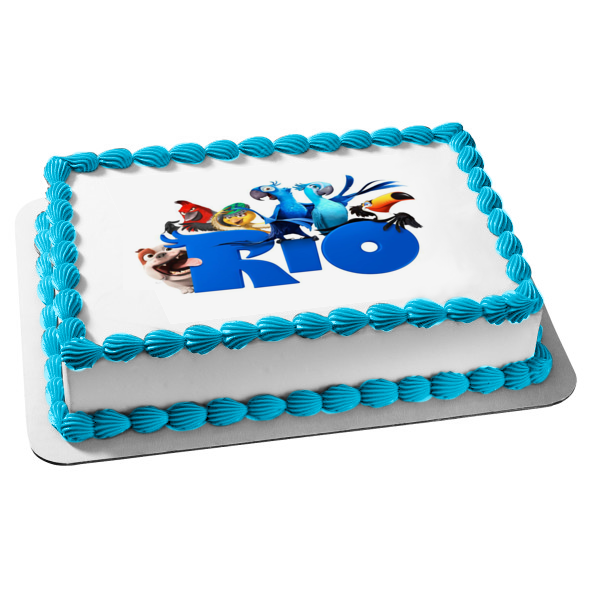 Rio 2 Blue Jewel Rafeal Pedro and Nigel Edible Cake Topper Image ABPID05939