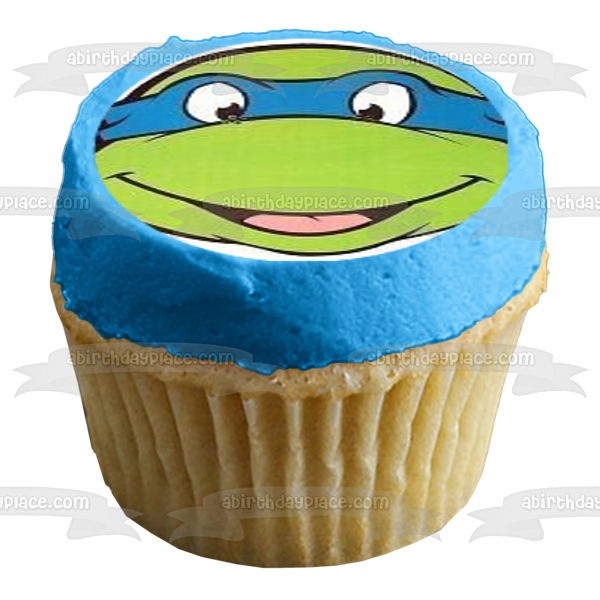 Teenage Mutant Ninja Turtles Donatello Michaelangelo Leonardo and Raphael Edible Cupcake Topper Images ABPID03835