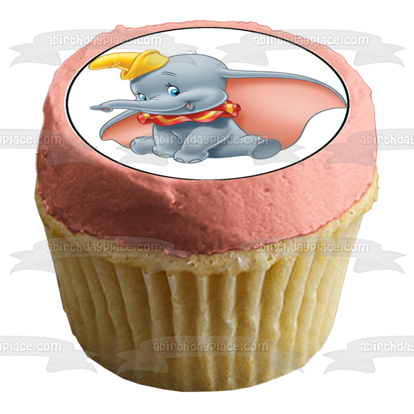 Dumbo Flying Mrs. Jumbo y Timothy Q. Mouse Imágenes comestibles para cupcakes ABPID03845 
