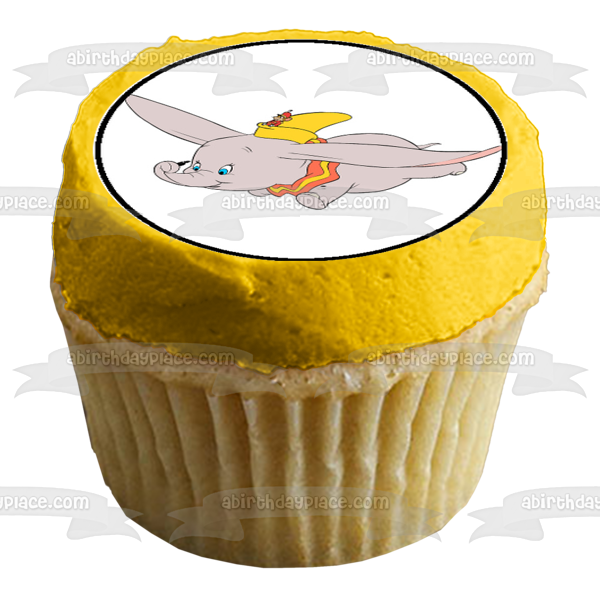 Dumbo Flying Mrs. Jumbo y Timothy Q. Mouse Imágenes comestibles para cupcakes ABPID03845 
