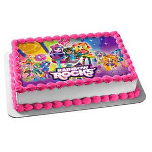 My Little Pony Legend Rainbow Rocks Rainbow Dash Edible Cake Topper Image ABPID05948