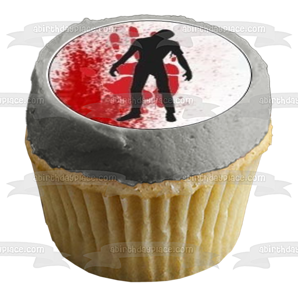 The Walking Dead Logo and Zombies Edible Cupcake Topper Images ABPID03897