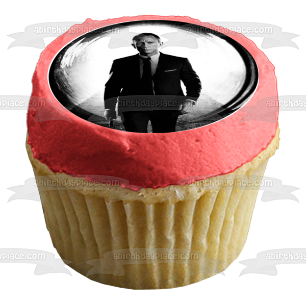 James Bond 007 Pierce Brosnan Sean Connery and Timothy Dalton Edible Cupcake Topper Images ABPID03956
