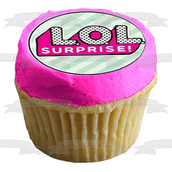 LOL. Surprise Logo Dolls Diva Rocker and Queen Bee Edible Cupcake Topper Images ABPID03991