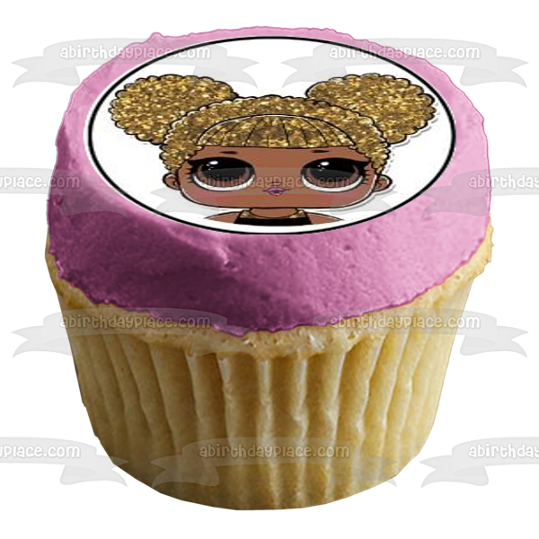 LOL. Surprise Logo Dolls Diva Rocker and Queen Bee Edible Cupcake Topper Images ABPID03991