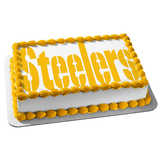 Pittsburgh Steelers Logo NFL Edible Cake Topper Image ABPID06007