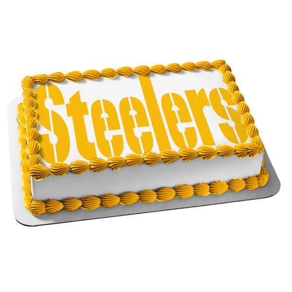 Pittsburgh Steelers Logo NFL Edible Cake Topper Image ABPID06007