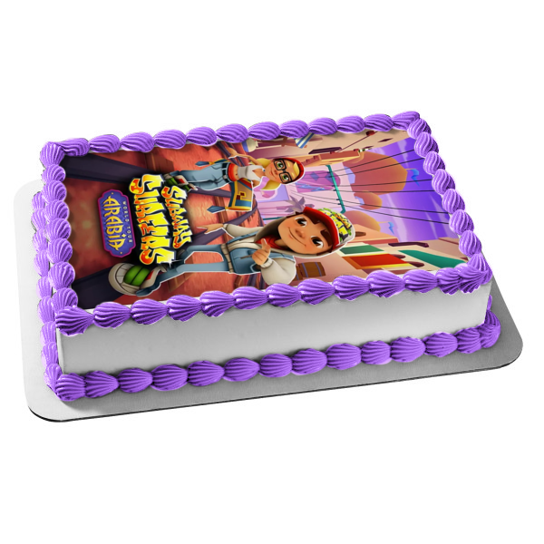 Subway Surfers World Tour Arabia Jake and Tricky Edible Cake Topper Image ABPID06009