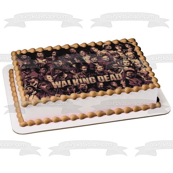 The Walking Dead Logo Rick Darryl Carl and Andrea Edible Cake Topper Image ABPID06028