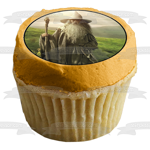 The Hobbit An Unexpected Journey Bilbo Gandalf Golem and Dwarves Edible Cupcake Topper Images ABPID04221