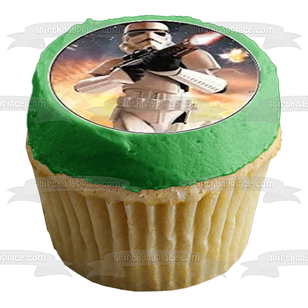 Star Wars Darth Vader Luke Skywalker Han Solo and Yoda Edible Cupcake Topper Images ABPID04249