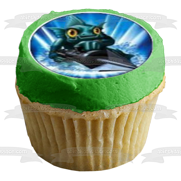 Skylanders Spyro Eruptor and Stealth Elf Edible Cupcake Topper Images ABPID04354