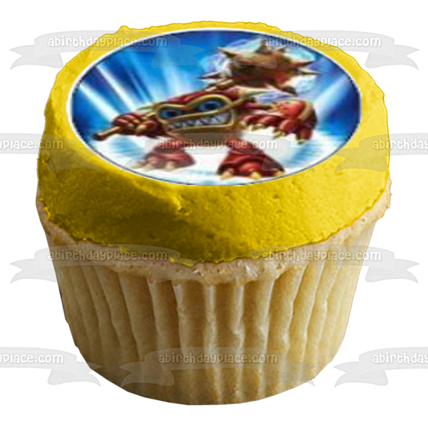 Skylanders Spyro Eruptor and Stealth Elf Edible Cupcake Topper Images ABPID04354