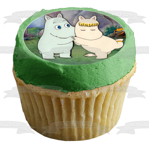 Moomins Moomintroll Moominmamma Moominpappa and Snorkmaiden Edible Cupcake Topper Images ABPID04388