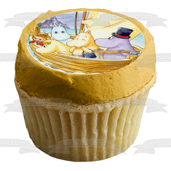 Moomins Moomintroll Moominmamma Moominpappa and Snorkmaiden Edible Cupcake Topper Images ABPID04388